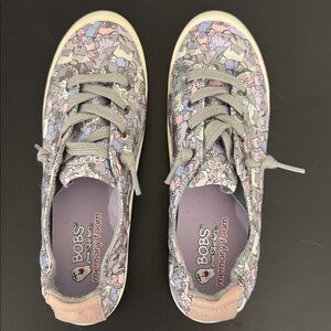 Skechers BOBS Beach Bingo casual sneakers the "Mutt Mixer" print slip-on sz. 8.5